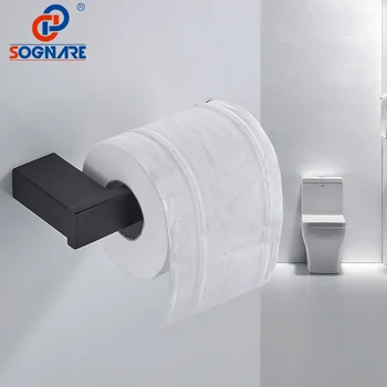 SOGNARE 304 Stainless Steel Toilet Paper Holder Black Matte Toilet Tissue Wall Mounted Toilet Roll Holder Bathroom Accessories
SOGNARE 304 Stainless Steel Toilet Paper Holder Black Matte Toilet Tissue Wall Mounted Toilet Roll Holder Bathroom Accessories