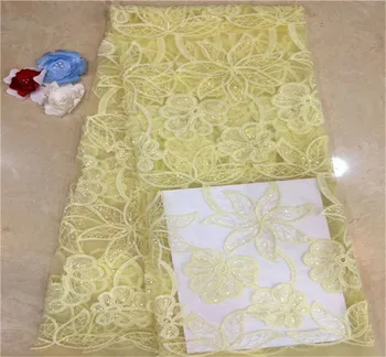 White sequin fabric 450*135CM african sequin lace fabric for sewing high quality african tulle lace fabric with sequins yellow
White sequin fabric 450*135CM african sequin lace fabric for sewing high quality african tulle lace fabric with sequins yellow