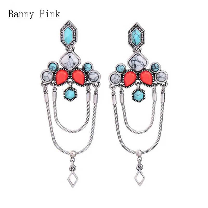 Vintage Synthetic Stone Tassel Pendant Studs Earrings For Women Ethnic Chains Statement Post Earrings Fashion Jewelry Pendientes
Vintage Synthetic Stone Tassel Pendant Studs Earrings For Women Ethnic Chains Statement Post Earrings Fashion Jewelry Pendientes