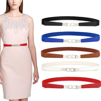 1Pcs Fashion Women PU Black White Waist Band Thin Elastic Waist Belt Dress Apparel Accessories Cinturon Mujer 4 Colors 
1Pcs Fashion Women PU Black White Waist Band Thin Elastic Waist Belt Dress Apparel Accessories Cinturon Mujer 4 Colors