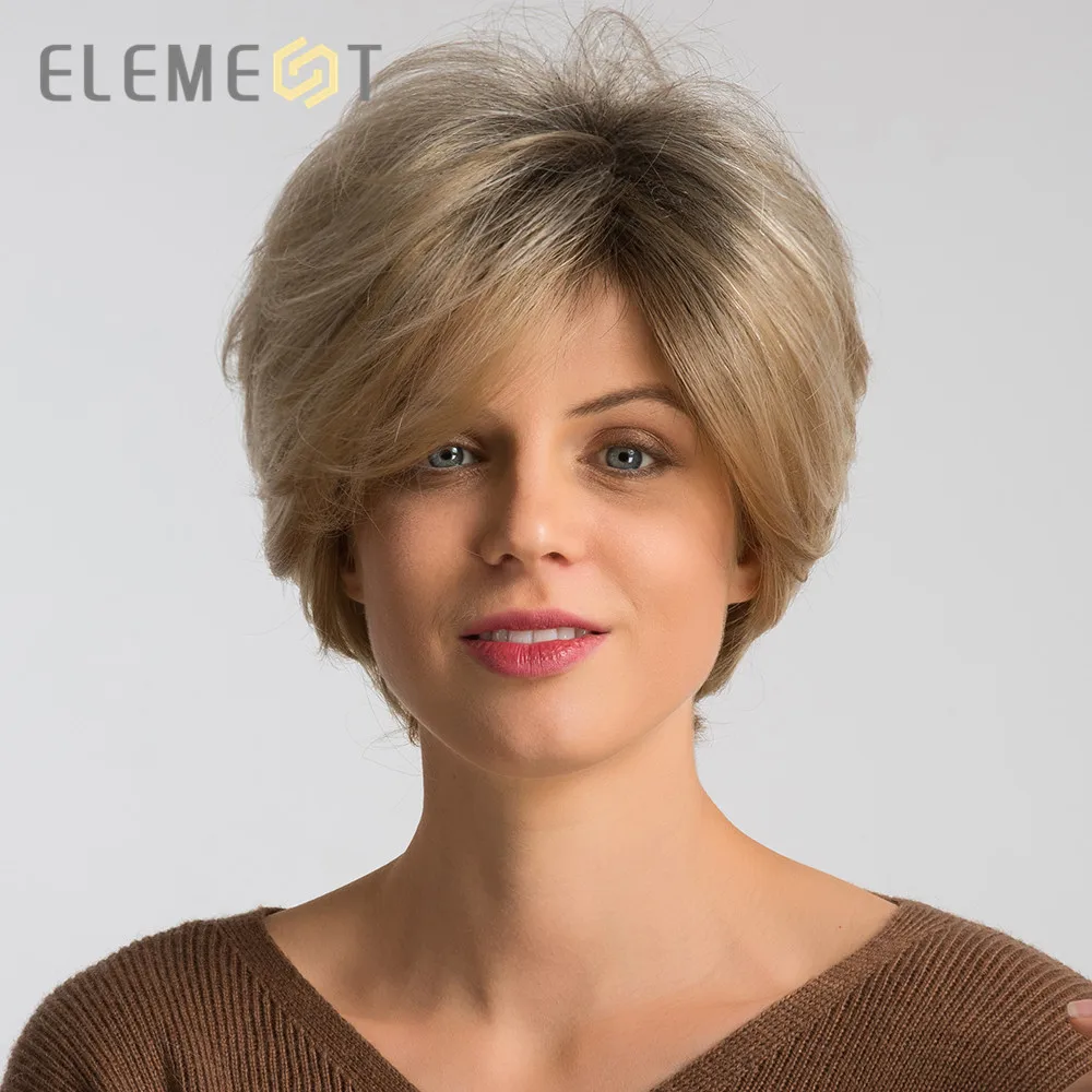 Element 6 inch Short Synthetic Wig Blend 50% Human Hair Left Side Parting Mixed Brown Pixie Cut Cosplay Party Wigs for Women
Element 6 inch Short Synthetic Wig Blend 50% Human Hair Left Side Parting Mixed Brown Pixie Cut Cosplay Party Wigs for Women