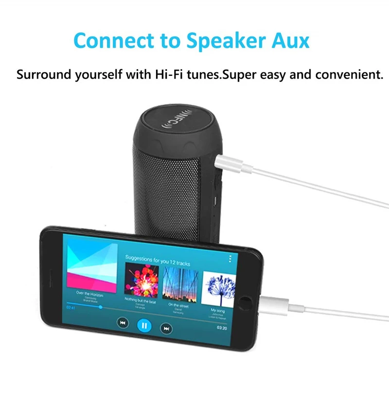 Cable auxiliar de Audio para coche, convertidor de Lightning a conector de 3,5mm, divisor de adaptador de auriculares, para IPhone 11 Pro, X, XS, MAX, XR, 7, 8 Plus, SE2 4