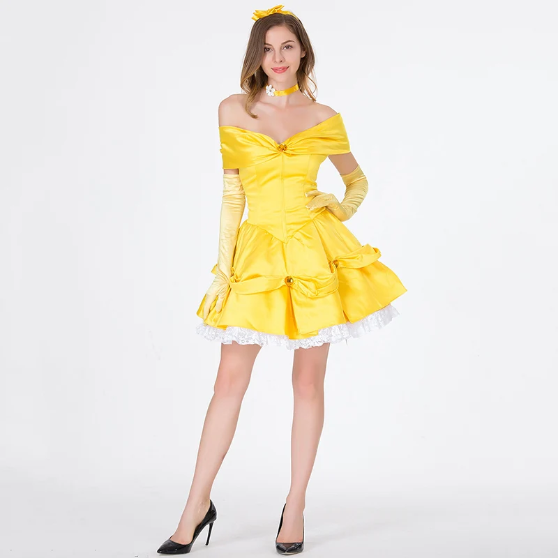 Yellow Adult Fairy Tail Cosplay Costume Women Halloween Costumes Sexy Beauty And The Beast Belle Princess Dress For Role Playing
Yellow Adult Fairy Tail Cosplay Costume Women Halloween Costumes Sexy Beauty And The Beast Belle Princess Dress For Role Playing