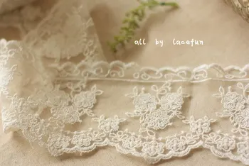 ivory Lace Trim, Embroidered tulle lace, retro Florals , wedding trim lace, vintage lace 10yards
ivory Lace Trim, Embroidered tulle lace, retro Florals , wedding trim lace, vintage lace 10yards