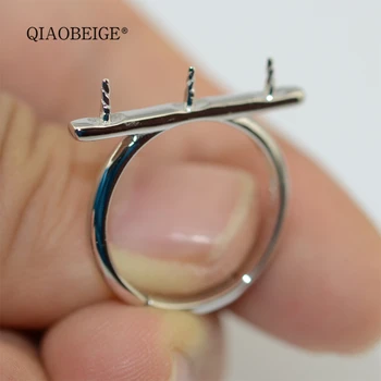 QIAOBEIGE 100% 925 sterling silver Adjustable Ring Blank Fit 8-9MM Setting three pearl honey wax amber turquoise Round Stones
QIAOBEIGE 100% 925 sterling silver Adjustable Ring Blank Fit 8-9MM Setting three pearl honey wax amber turquoise Round Stones