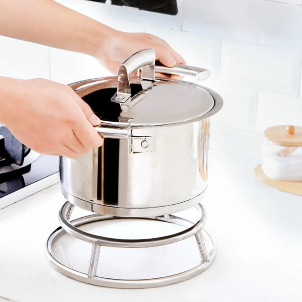Kitchen Stainless Steel Insulated Pot Rack Frying Pan Pad Anti-Hot Rack Double kitchen goods kitchen storage Insulation rack
Kitchen Stainless Steel Insulated Pot Rack Frying Pan Pad Anti-Hot Rack Double kitchen goods kitchen storage Insulation rack