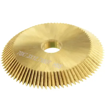 New Cutting Saw Blade 80T Double-sided Tooth HSS for Cutting Machine Titanium Plating 12.7mm x 70mm
New Cutting Saw Blade 80T Double-sided Tooth HSS for Cutting Machine Titanium Plating 12.7mm x 70mm
