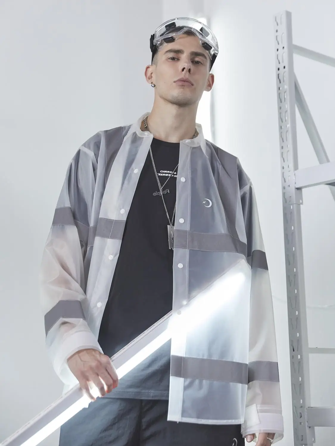 Men Boy's Long Sleeve PVC Shirts Reflective Strap Safty Fashion Heap Hip Popping Swag Locking Loosen Blouse Shirts Function Coat
Men Boy's Long Sleeve PVC Shirts Reflective Strap Safty Fashion Heap Hip Popping Swag Locking Loosen Blouse Shirts Function Coat