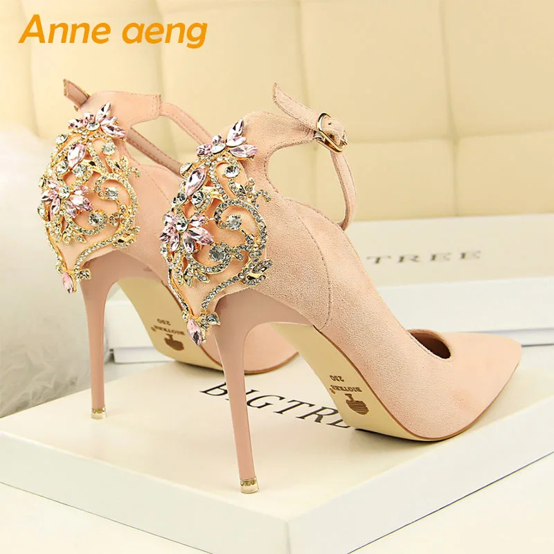 2019 New Spring/Autummn Women Pumps High Thin Heel Pointed Toe Buckle Crystal Bridal Wedding Women Shoes Pink Female High Heels
2019 New Spring/Autummn Women Pumps High Thin Heel Pointed Toe Buckle Crystal Bridal Wedding Women Shoes Pink Female High Heels