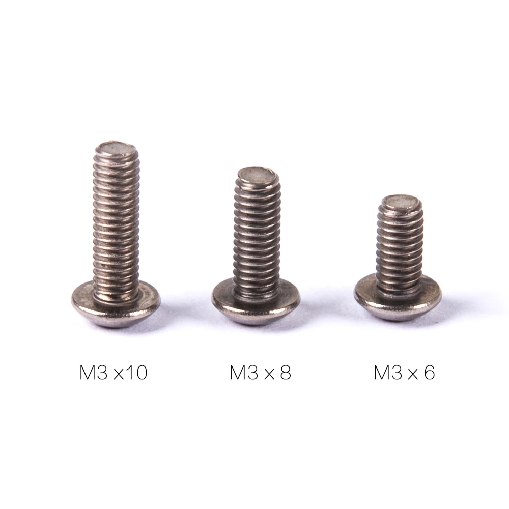 50pcs/lot M3 6mm 8mm 10mm 12mm 14mm hex socket button head /Titanium bolt screw for FPV Racing Quadcopter FPV accessory
50pcs/lot M3 6mm 8mm 10mm 12mm 14mm hex socket button head /Titanium bolt screw for FPV Racing Quadcopter FPV accessory