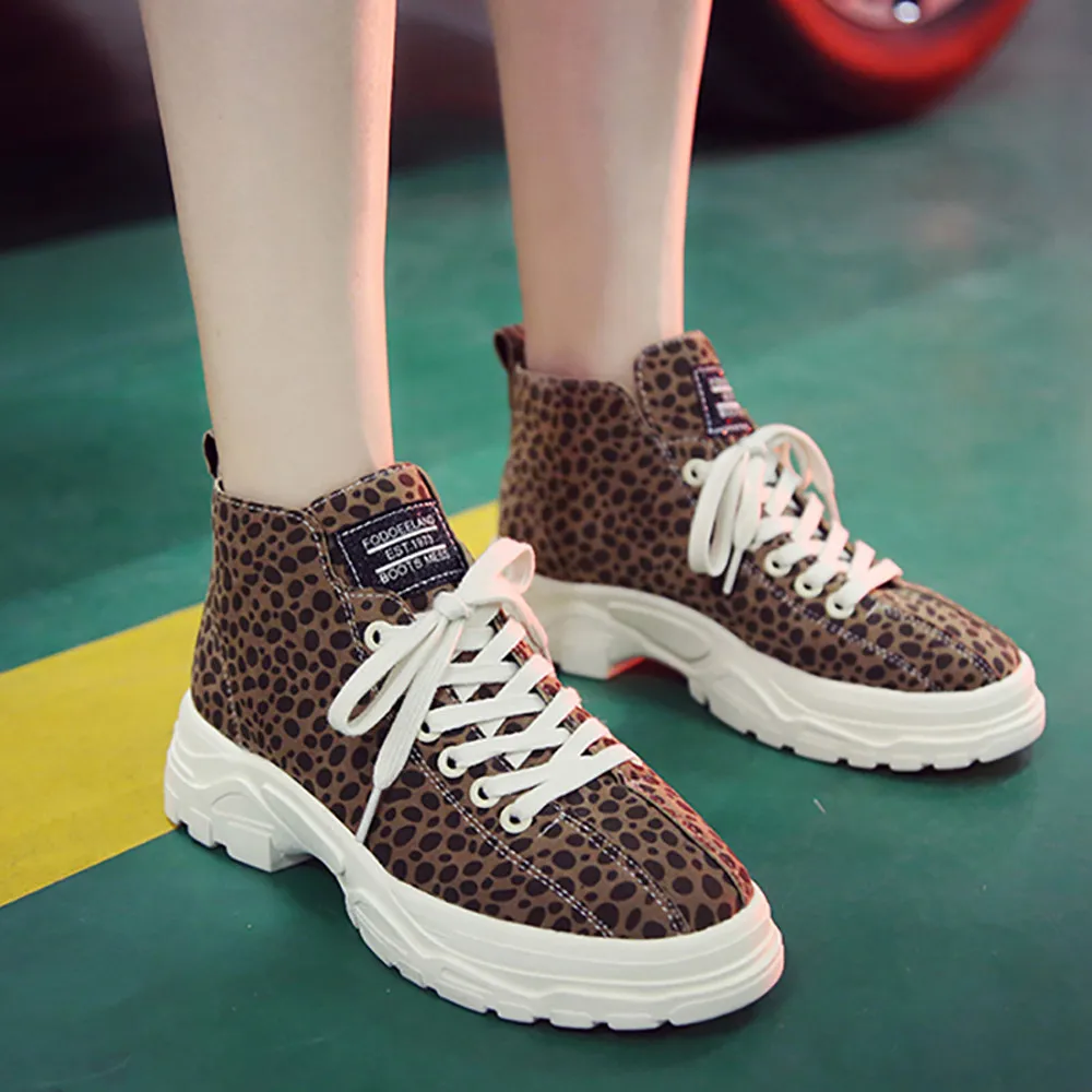 ISHOWTIENDA 2019 Yellow Khaki 35-39 Women‘s Casual Leopard Print Round Toe Shoes Lace-UP Thick bottom Sneakers femme toile #4
ISHOWTIENDA 2019 Yellow Khaki 35-39 Women‘s Casual Leopard Print Round Toe Shoes Lace-UP Thick bottom Sneakers femme toile #4