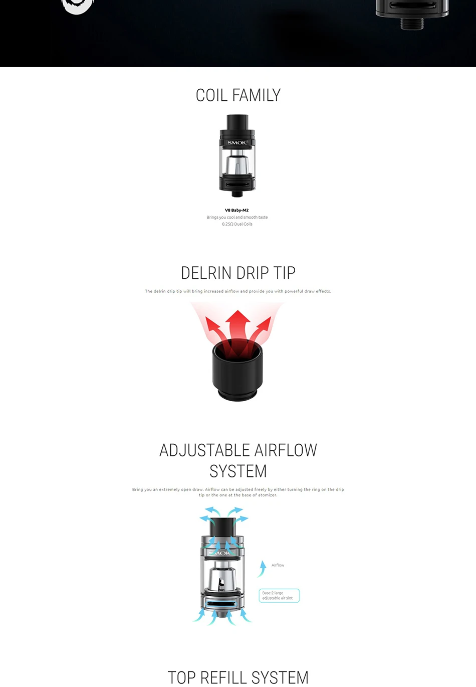 100% Original SMOK Priv V8 Vape Kit with 3ml TFV8 Baby Tank & M2 0.25ohm Dual Coils 60W Priv V8 Kit VS Smok Alien/Smok T-priv