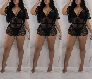 Women Sexy Black Mesh Fishnet Hooded Jumpsuit Romper Hoodie Cover-ups Ladies Swimwear
Women Sexy Black Mesh Fishnet Hooded Jumpsuit Romper Hoodie Cover-ups Ladies Swimwear