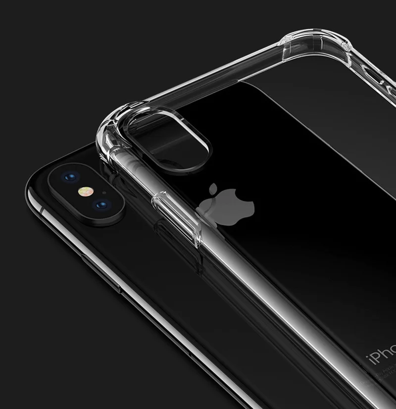 Для Iphone X XR XS Max чехол прозрачный силиконовый мягкий TPU для телефона 6 7 8 Plus