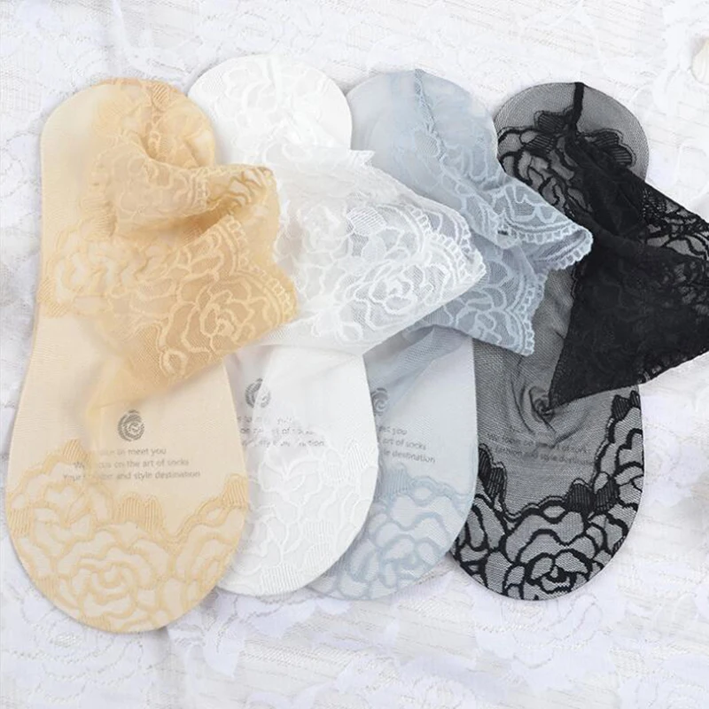 Summer Thin Black Lace Women Transparent Tulle Flower Socks Ankle Short Breathable Funny Socks Female Dress Hosiery Street HTB1yL1SRkvoK1RjSZFDq6xY3pXaU - Summer Thin Black Lace Women Transparent Tulle Flower Socks Ankle Short Breathable Funny Socks Female Dress Hosiery Street