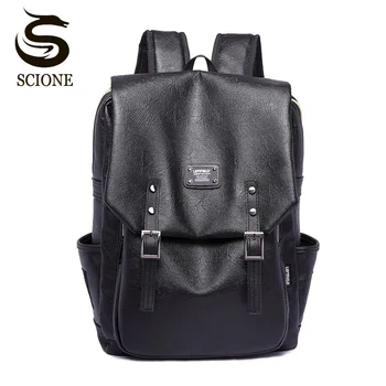 Hot Men PU Leather Backpacks Fashion Solid Color Backpack & Travel Bags Male High College School Bags Rucksack Mochila Masculina
Hot Men PU Leather Backpacks Fashion Solid Color Backpack & Travel Bags Male High College School Bags Rucksack Mochila Masculina