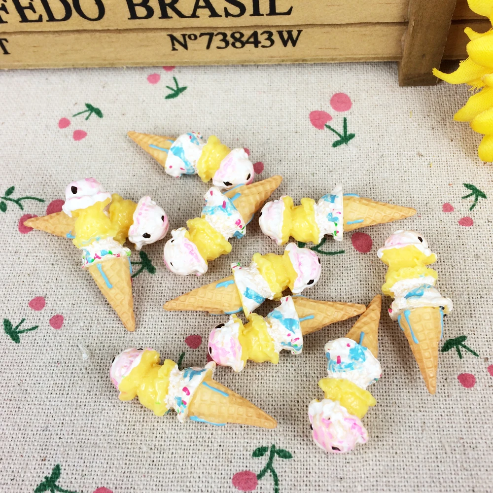 10Pieces Resin Kawaii Artificial Miniature Fake Food Ice Cream DIY Flatback Scrapbooking Embellishment Decoration Craft:11*36mm
10Pieces Resin Kawaii Artificial Miniature Fake Food Ice Cream DIY Flatback Scrapbooking Embellishment Decoration Craft:11*36mm