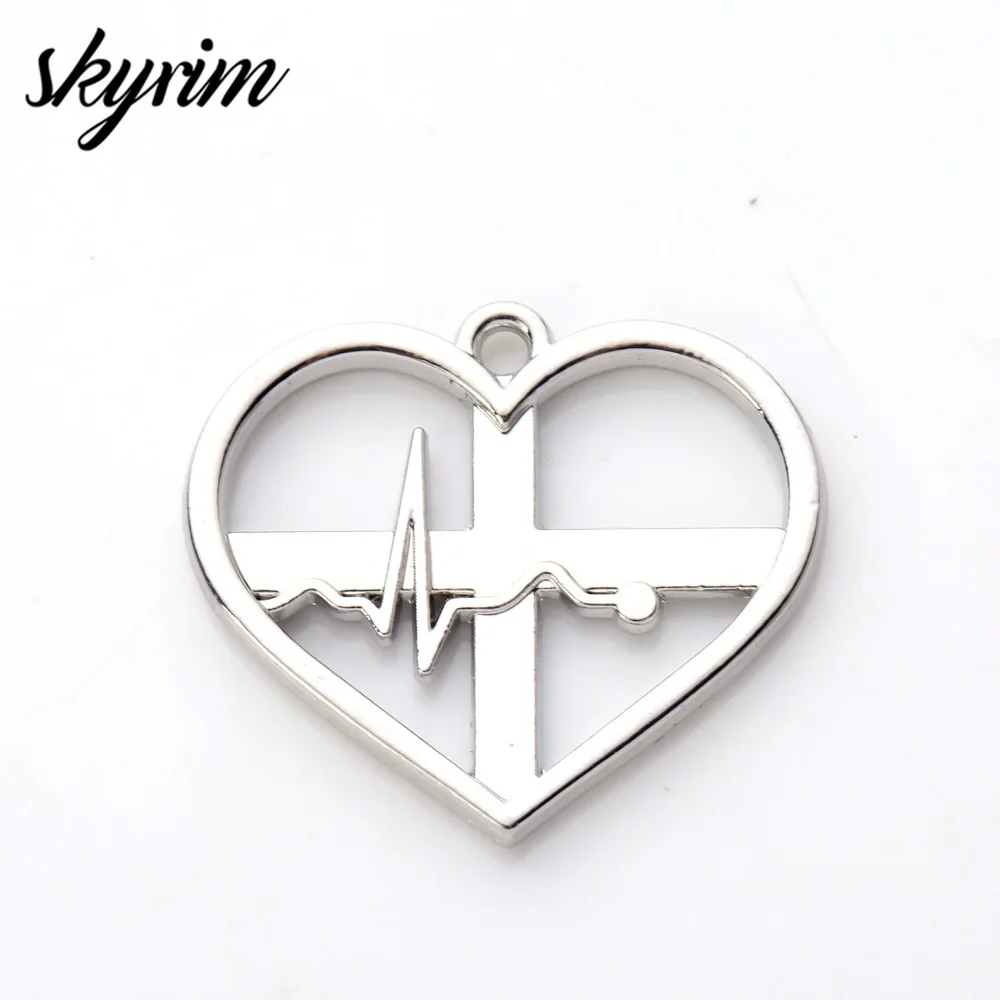 Skyrim 10pcs Electrocardiogram Heart-shape Charms Medicals Fit Necklaces & Bracelets COOL Jewelry Accessories Making Findings
Skyrim 10pcs Electrocardiogram Heart-shape Charms Medicals Fit Necklaces & Bracelets COOL Jewelry Accessories Making Findings