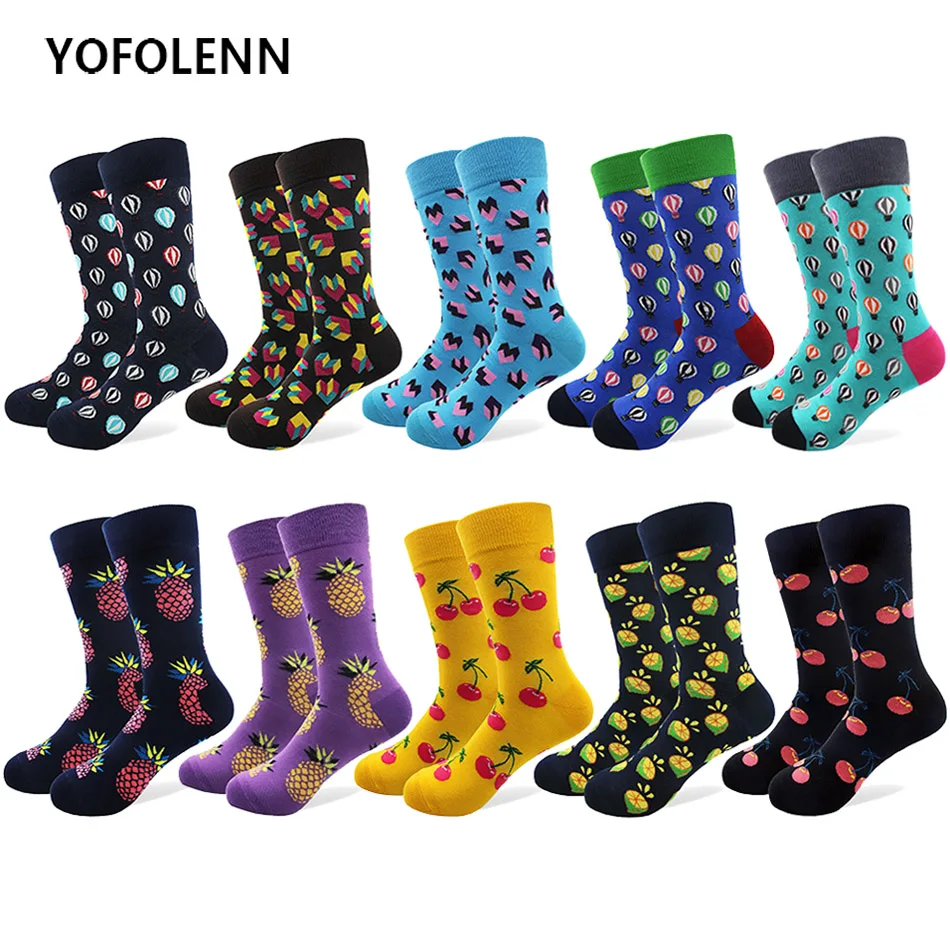10 Pairs/lot Funny Men's Cotton Socks with Hot Air Balloon Cherry Pineapple Lemon Pattern Long Cool Skateboard Socks Breathable
10 Pairs/lot Funny Men's Cotton Socks with Hot Air Balloon Cherry Pineapple Lemon Pattern Long Cool Skateboard Socks Breathable