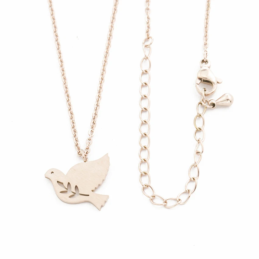 2018 New Flying Birds Charm Pendants Necklace Peace Dove Stainless Steel Necklace Chain Choker Ras De Cou Simple Necklace Design
2018 New Flying Birds Charm Pendants Necklace Peace Dove Stainless Steel Necklace Chain Choker Ras De Cou Simple Necklace Design