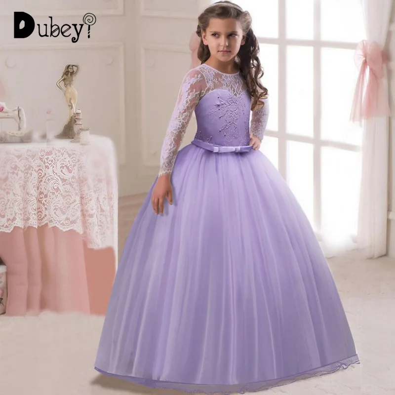 Flower Girl Long Sleeve Lace Pageant Princess Dress Elegant Long Frocks for Girl Party First Communion Party Decorations
Flower Girl Long Sleeve Lace Pageant Princess Dress Elegant Long Frocks for Girl Party First Communion Party Decorations