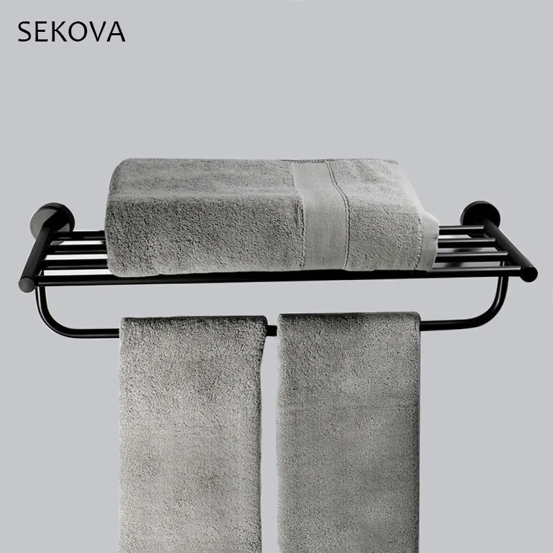 Black Wall Mounted Towel Rack 304 Stainless Steel Rounded Double Layer Towel Holder Bathroom Accessories
Black Wall Mounted Towel Rack 304 Stainless Steel Rounded Double Layer Towel Holder Bathroom Accessories