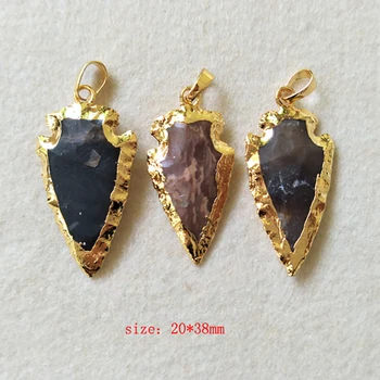 5 pcs Natural stone Carved Arrowhead Druzy Pendant,Gold color Rough Bead Gems Necklace Jewelry Making PD229
5 pcs Natural stone Carved Arrowhead Druzy Pendant,Gold color Rough Bead Gems Necklace Jewelry Making PD229