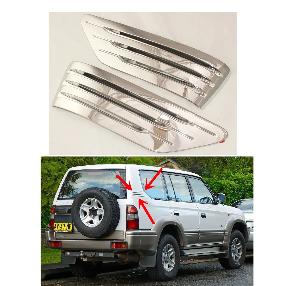 For Toyota Land Cruiser Prado J90 1996-2002 Side tuyere ABS Chrome plated car silver plating Modified tuyere Tim 2pcs
For Toyota Land Cruiser Prado J90 1996-2002 Side tuyere ABS Chrome plated car silver plating Modified tuyere Tim 2pcs