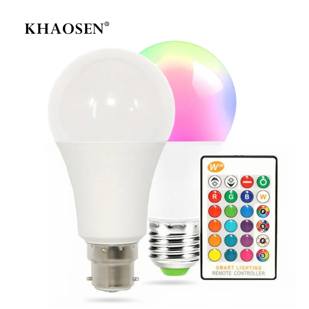 Dimmable Ampoule LED Smart Lights LED Lamp E27/B22 RGB/RGBW LED Bulb 5W 10W 15W For Home Holiday Decoration + Remote Control
Dimmable Ampoule LED Smart Lights LED Lamp E27/B22 RGB/RGBW LED Bulb 5W 10W 15W For Home Holiday Decoration + Remote Control