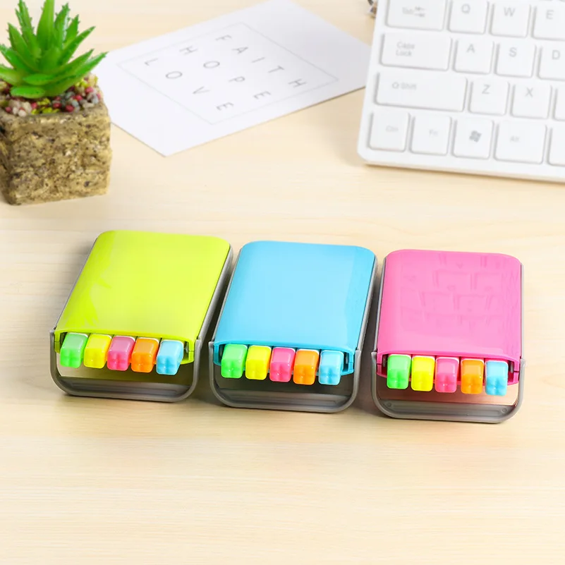 10 box/Lot Candy color highlighter pen set Mini fluo markers Stationery office School supplies Caneta fluorescente F158
10 box/Lot Candy color highlighter pen set Mini fluo markers Stationery office School supplies Caneta fluorescente F158