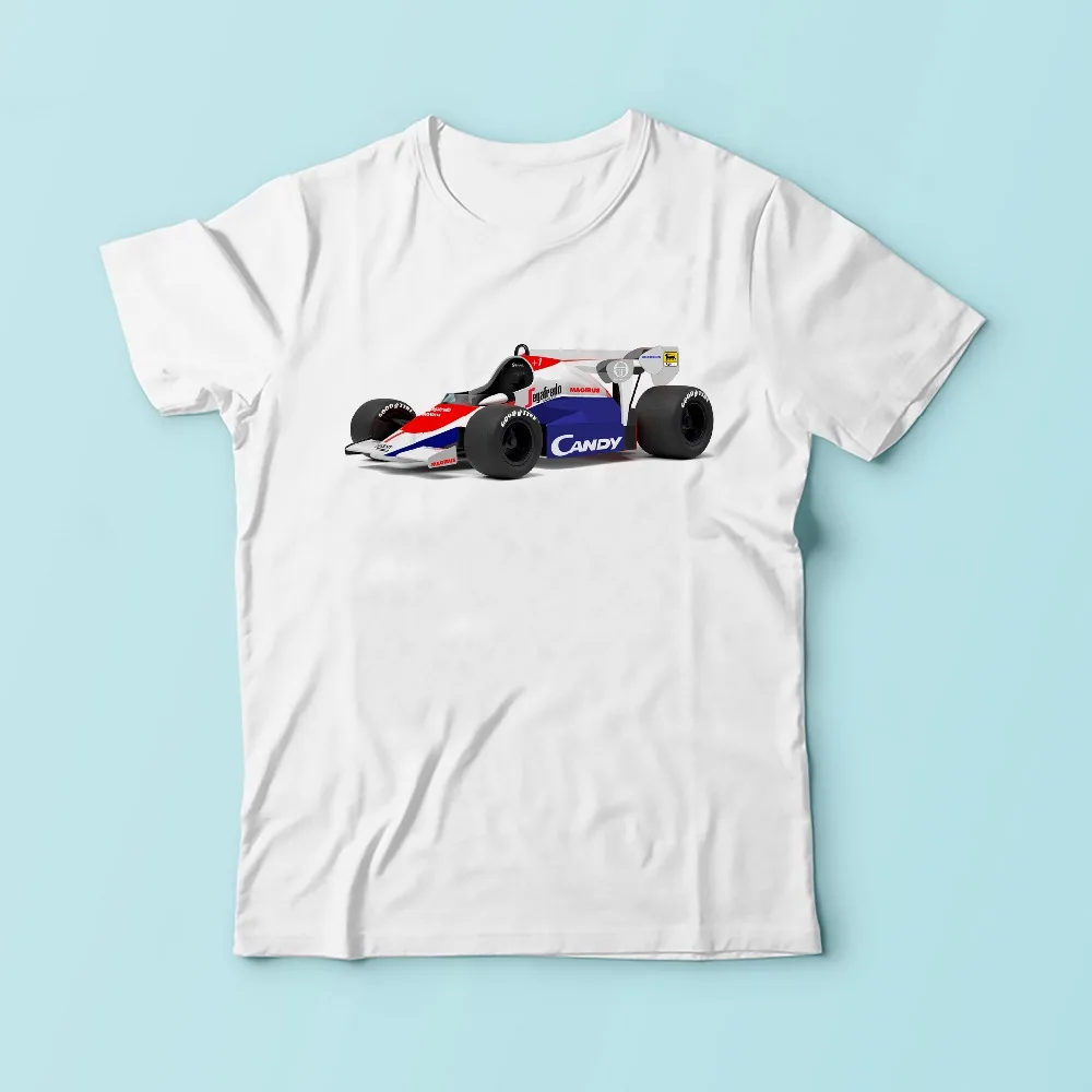 Айртон Сенна da Silva F1 автомобиля Toleman TG184 принт футболка мужская новая белая