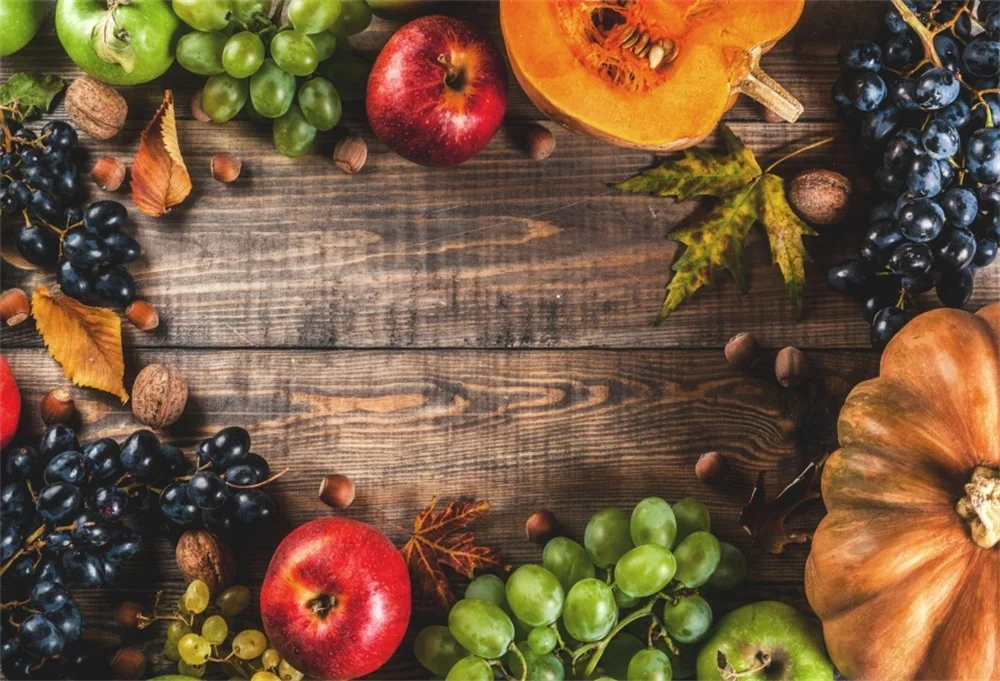 Laeacco Wooden Board Pumpkin Grape Apple Harvest Photography Backgrounds Customized Photographic Backdrops For Photo Studio
Laeacco Wooden Board Pumpkin Grape Apple Harvest Photography Backgrounds Customized Photographic Backdrops For Photo Studio