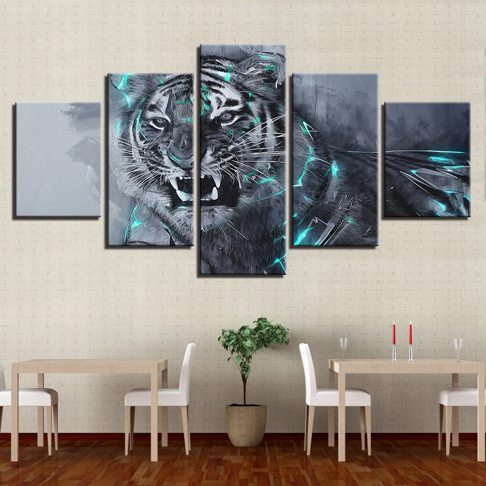Bedroom Or Living Room Wall Decor 5 Pieces HD Printing Fierce Tiger Animals Pictures Canvas Modular Posters Framed Paintings Art
Bedroom Or Living Room Wall Decor 5 Pieces HD Printing Fierce Tiger Animals Pictures Canvas Modular Posters Framed Paintings Art
