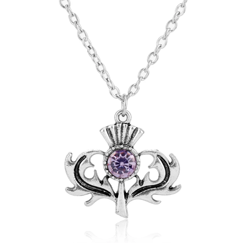 MQCHUN Jewelry Fashion Outlander Scottish National Crystal Flower Pendant Necklace Scotland Thistle Necklace Lovely Thistle Gift
MQCHUN Jewelry Fashion Outlander Scottish National Crystal Flower Pendant Necklace Scotland Thistle Necklace Lovely Thistle Gift