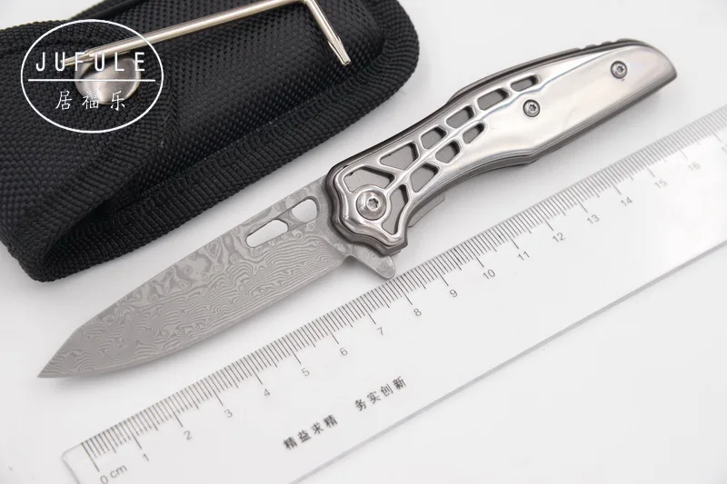 JUFULE Original Snowy Vg10 Damascus / D2 folding bearing flipper steel handle camp hunt utility EDC tool dinner kitchen knife
JUFULE Original Snowy Vg10 Damascus / D2 folding bearing flipper steel handle camp hunt utility EDC tool dinner kitchen knife