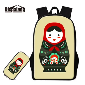 Dispalang 2cs/set Women Backpack Schoolbag Cute Russia Doll School Bag for Teenage Girls Pencil Case Daypack Rucksack Moclila
Dispalang 2cs/set Women Backpack Schoolbag Cute Russia Doll School Bag for Teenage Girls Pencil Case Daypack Rucksack Moclila