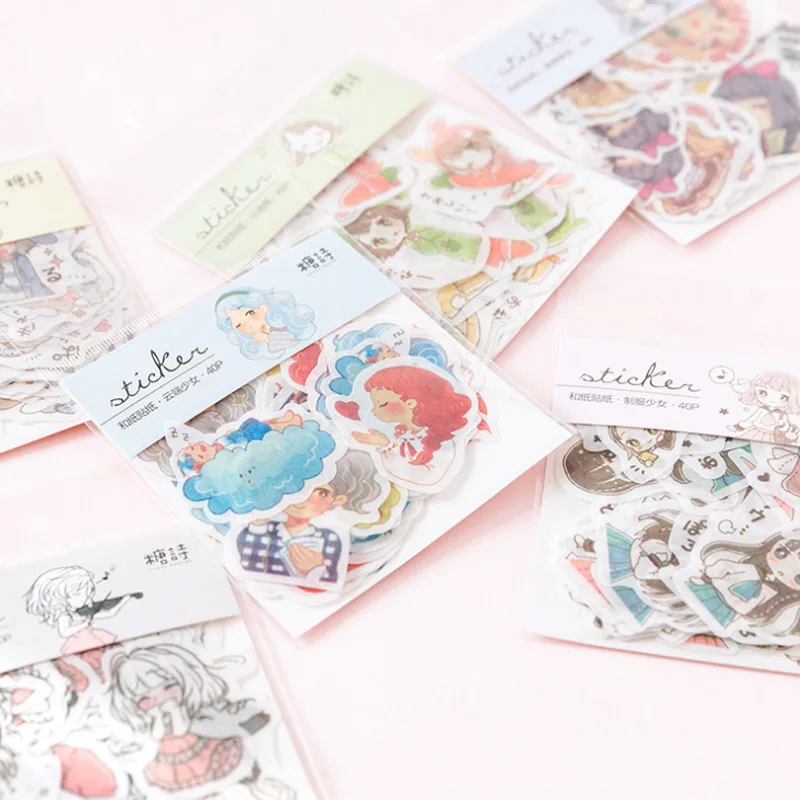 40 pcs/bag Cute girl series adhesive paper sticker children diy Handmade Gift Card photo album Scrapbook decoration stickers
40 pcs/bag Cute girl series adhesive paper sticker children diy Handmade Gift Card photo album Scrapbook decoration stickers