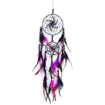 Feather Crafts Purple Dream Catcher Wind Chimes Handmade Indian Dreamcatcher Net for Wall Hanging Car Home Decor
Feather Crafts Purple Dream Catcher Wind Chimes Handmade Indian Dreamcatcher Net for Wall Hanging Car Home Decor