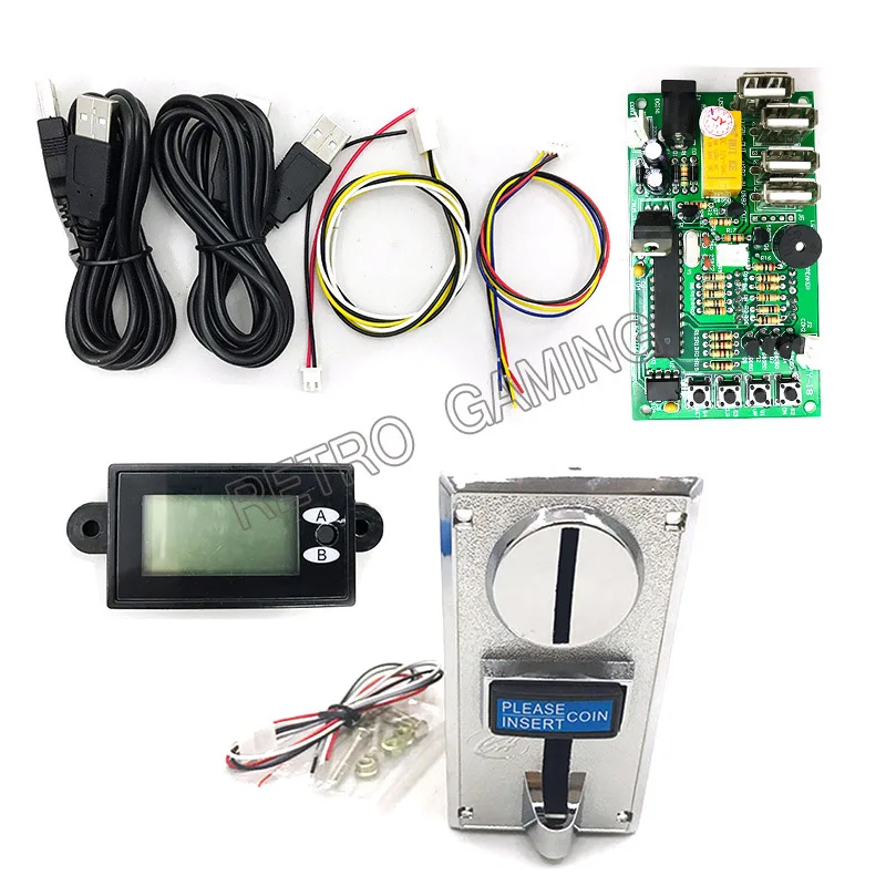 Timer Control Board kit with CH-926 Multi Coin Acceptor Selector and counter for Arcade game Vending Machine , accept 6 kinds
Timer Control Board kit with CH-926 Multi Coin Acceptor Selector and counter for Arcade game Vending Machine , accept 6 kinds