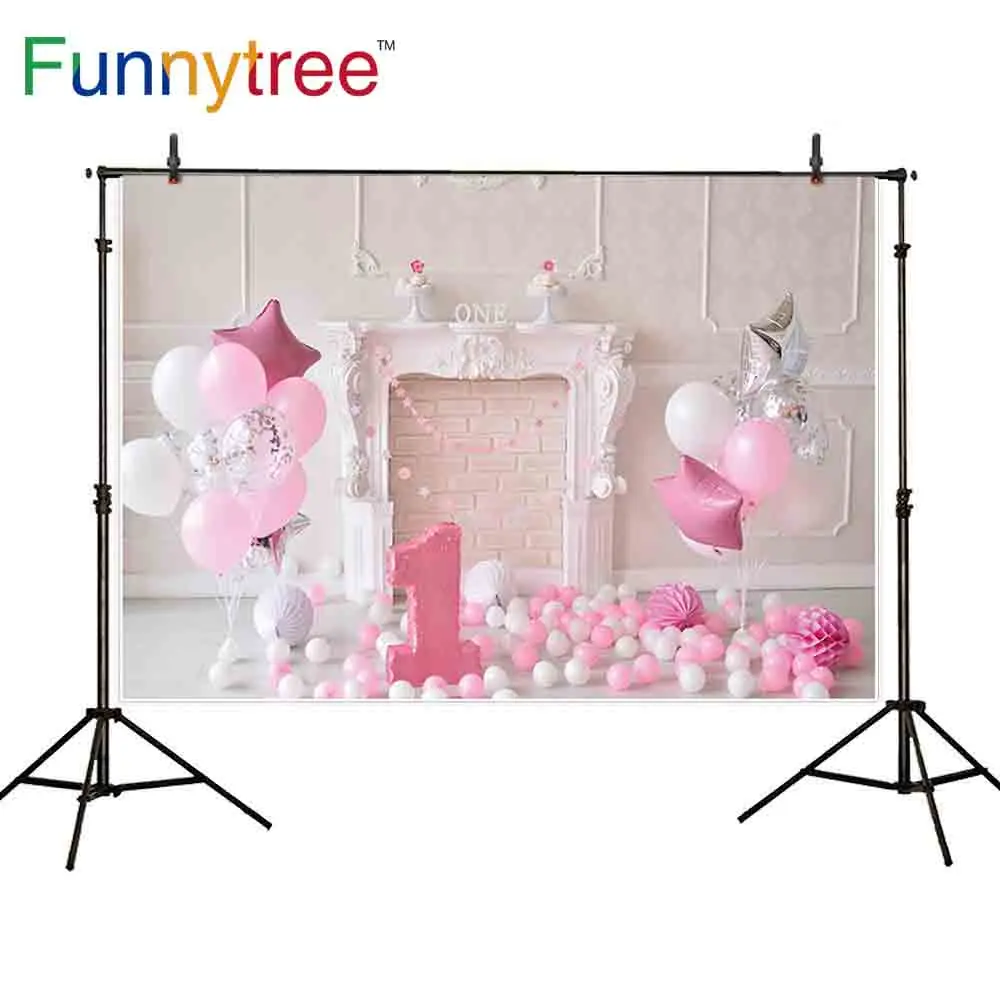 Фотофон Funnytree для фотостудии с украшением на первый день рождения воздушные шары