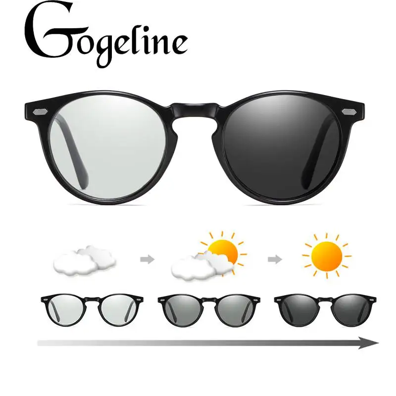 Photochromic Sunglasses Men Women Polarized 2019 TR90 Frame Round Discoloration Sun Glasses Retro Brand Design Men Eyeglasses
Photochromic Sunglasses Men Women Polarized 2019 TR90 Frame Round Discoloration Sun Glasses Retro Brand Design Men Eyeglasses