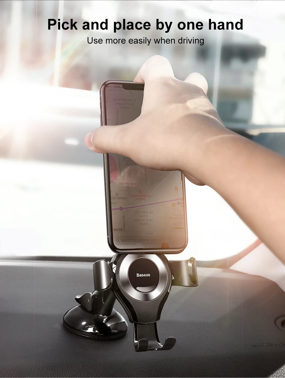 Baseus Universal Gravity Car Phone Holder Windshield Car Holder