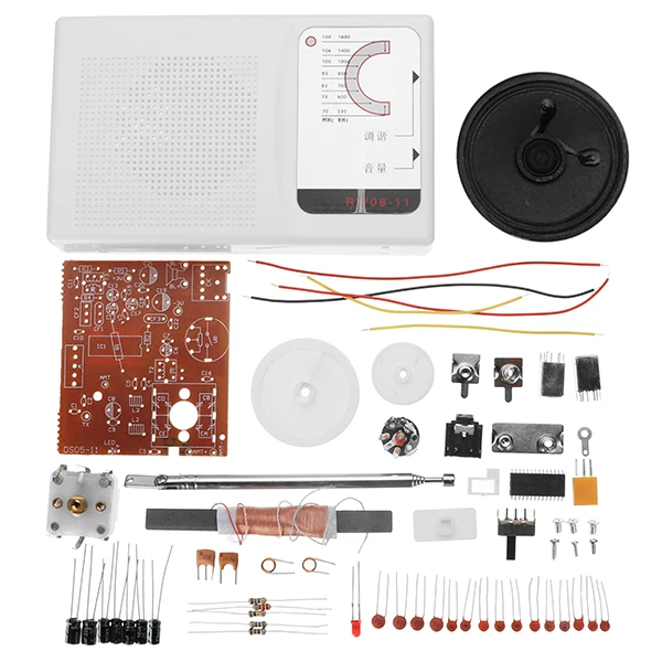 1Set DIY FM AM Radio CXA1691 Students Soldering Practice Set Electronic Production Kit Learning Kit
1Set DIY FM AM Radio CXA1691 Students Soldering Practice Set Electronic Production Kit Learning Kit