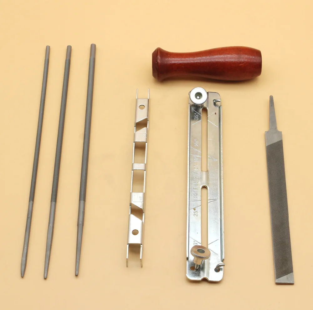 3/16" 4.8mm 7/32" 5.5mm 5/32" 4mm Round Flat Sharp Sharpening Sharpener Force File Files Holder Handle Kit Chainsaw Set of Tools
3/16" 4.8mm 7/32" 5.5mm 5/32" 4mm Round Flat Sharp Sharpening Sharpener Force File Files Holder Handle Kit Chainsaw Set of Tools