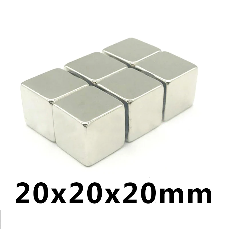 

*1pcs Powerful N35 Neodymium Magnets 20*20*20mm Super Strong Cuboid Cube Double Nickel Plated Rare Earth Magnets