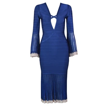 Winter DressWomen Sexy Keyhole Flare Sleeve Long Sleeve Blue Black Rayon Bandage Dress Knee Length Elegant Celebrity Party Dress
Winter DressWomen Sexy Keyhole Flare Sleeve Long Sleeve Blue Black Rayon Bandage Dress Knee Length Elegant Celebrity Party Dress