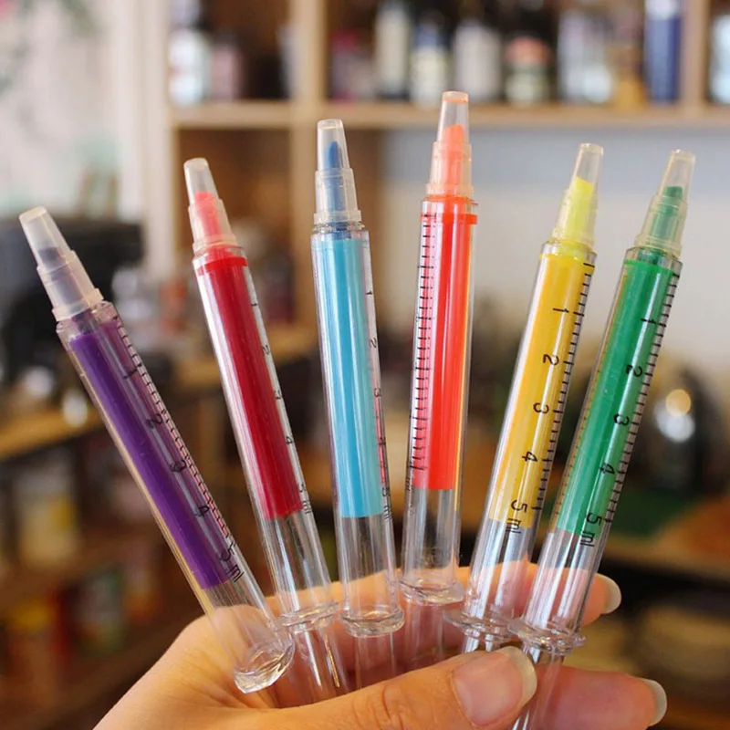 Cute kawaii Fluorescent Syringe Watercolor Pens Highlighters Marker Pen Korean Stationery School Supplies Student 537
Cute kawaii Fluorescent Syringe Watercolor Pens Highlighters Marker Pen Korean Stationery School Supplies Student 537