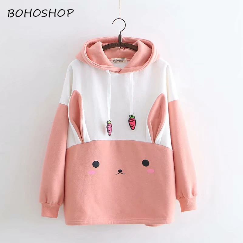 Harajuku kawaii women cute bunny rabbit embroidery long sleeve cashmere pullover hoodies cotton hooded loose sweatshirts female
Harajuku kawaii women cute bunny rabbit embroidery long sleeve cashmere pullover hoodies cotton hooded loose sweatshirts female