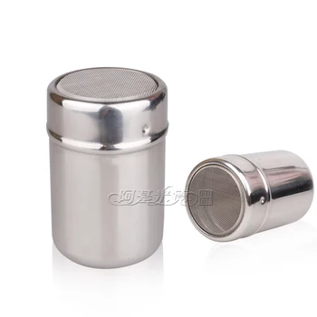 Stainless steel powder sprinkle extinguishers tank gauze bucket cocoa powder cinnamon powder dusting cans for latte art Barista
Stainless steel powder sprinkle extinguishers tank gauze bucket cocoa powder cinnamon powder dusting cans for latte art Barista