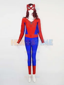 Halloween Spiderman Costume Lycra Spandex Red And Blue Female Version Low Neck Spider-Woman Costume Free Shipping
Halloween Spiderman Costume Lycra Spandex Red And Blue Female Version Low Neck Spider-Woman Costume Free Shipping